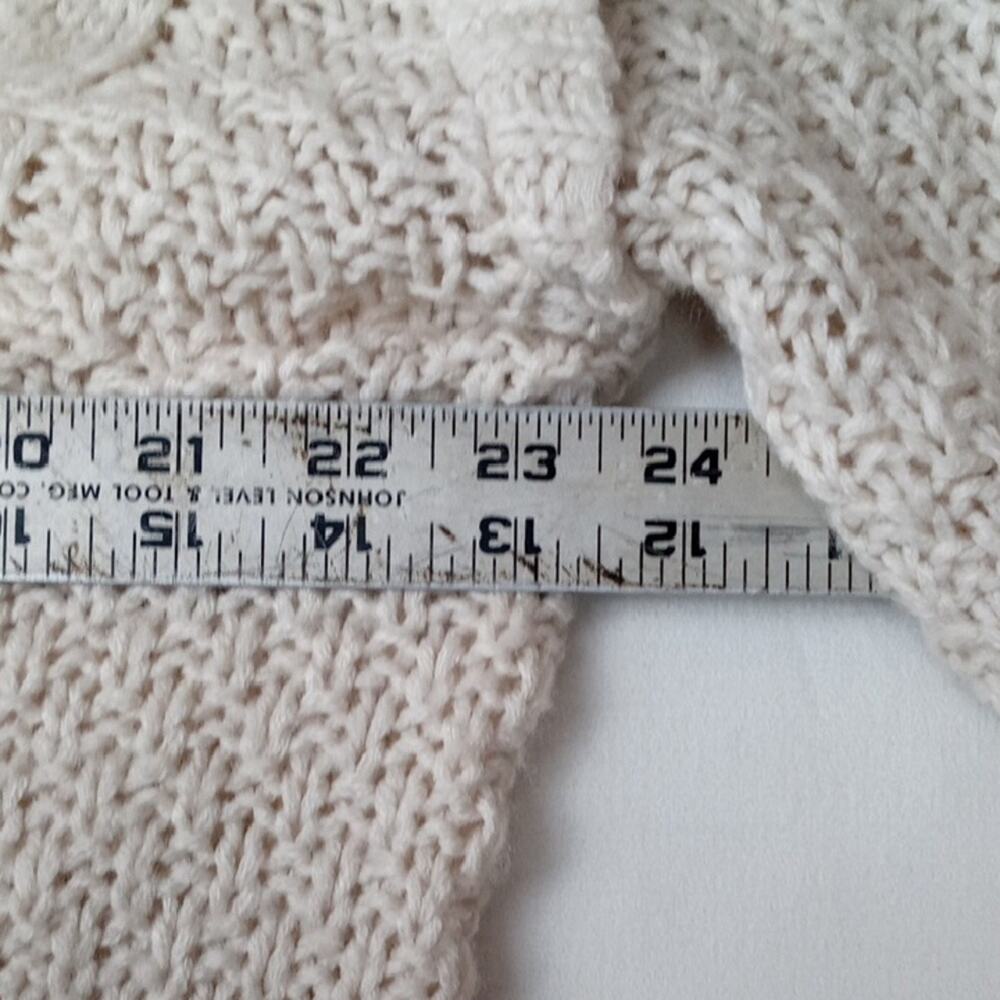 Like Love size small cream sweater knit ruffle casual cute - Picture 5 of 8